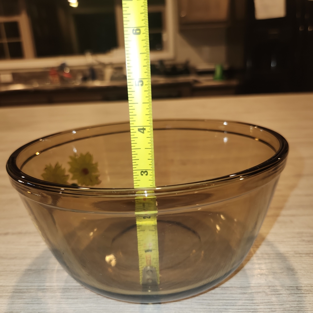 Anchor Ovenware Mixing Bowl Hocking Amber Sunflower 1.5 QT - Picture 4 of 5